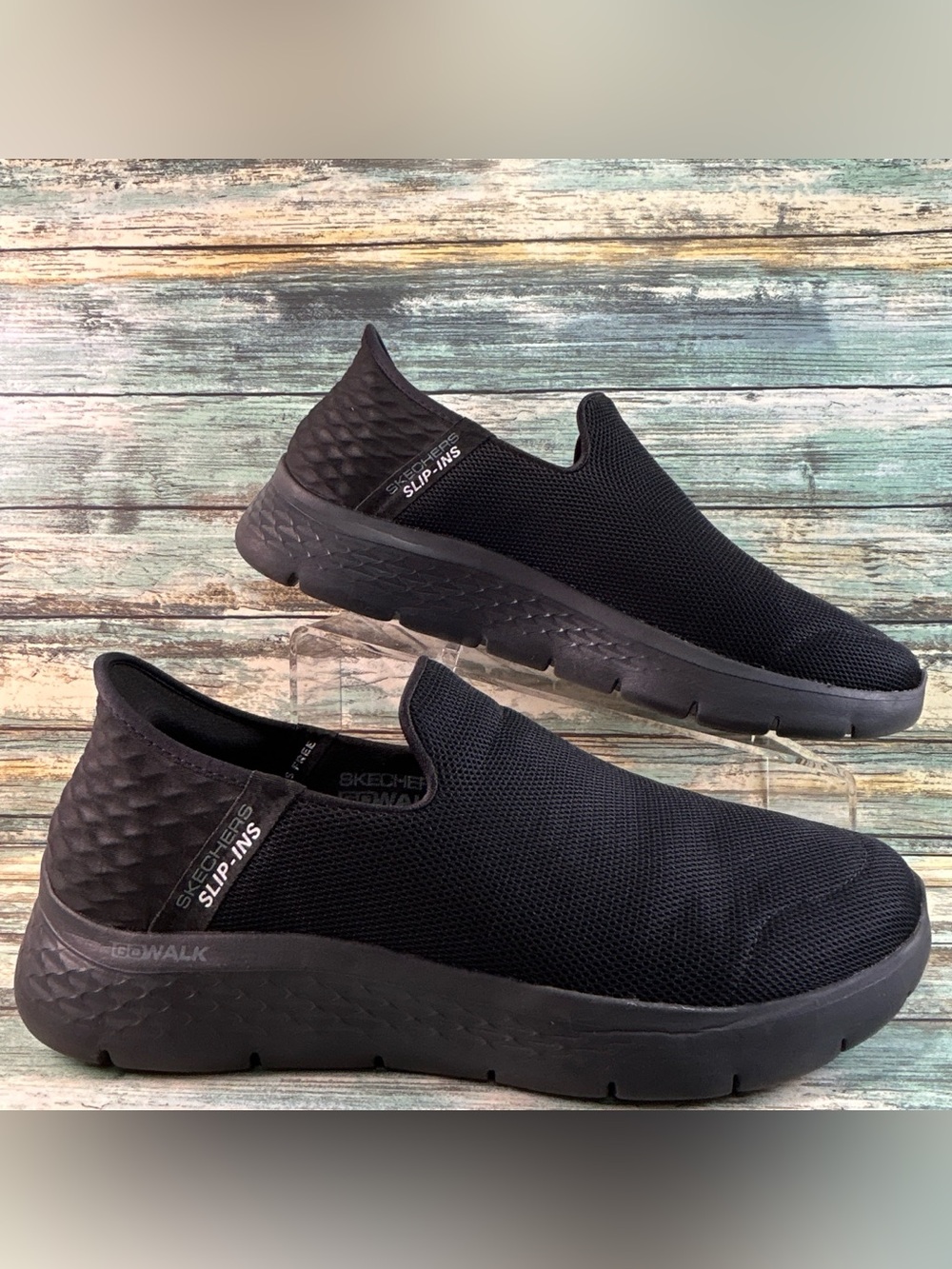 SKECHERS Slip Ins Hands Free Casual Sneakers Size 10EE Black Everyday Walking